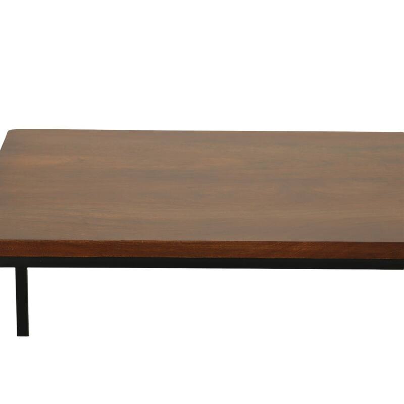 Wooden Desk with 2 Open Shelves - 42" - Brown and Black