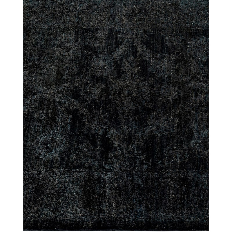 Overton Hand Knotted Wool Vintage Inspired Modern Contemporary Overdyed Brown Runner Rug - 2' 6" x 19' 5"