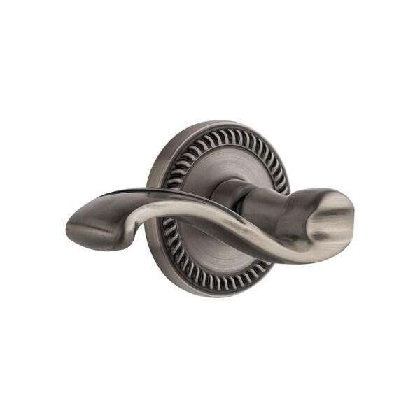 Grandeur NEWPRT_DD_NA Newport Solid Brass Rose Dummy Door Lever Set with Portofino Lever