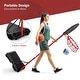 preview thumbnail 9 of 8, Adjustable Basketball Hoop System Stand Portable with 2 Wheels Fillable Base-Black & Red - 47" x 18" x 77.5"-101.5"