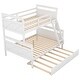 preview thumbnail 11 of 20, Kids and Baby Twin Over Full Bunk Bed With Ladder,Twin Size Trundle