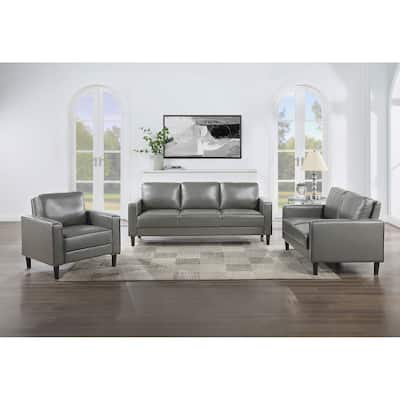 Ruth Transitional Upholstered Track Arm Sofa Set