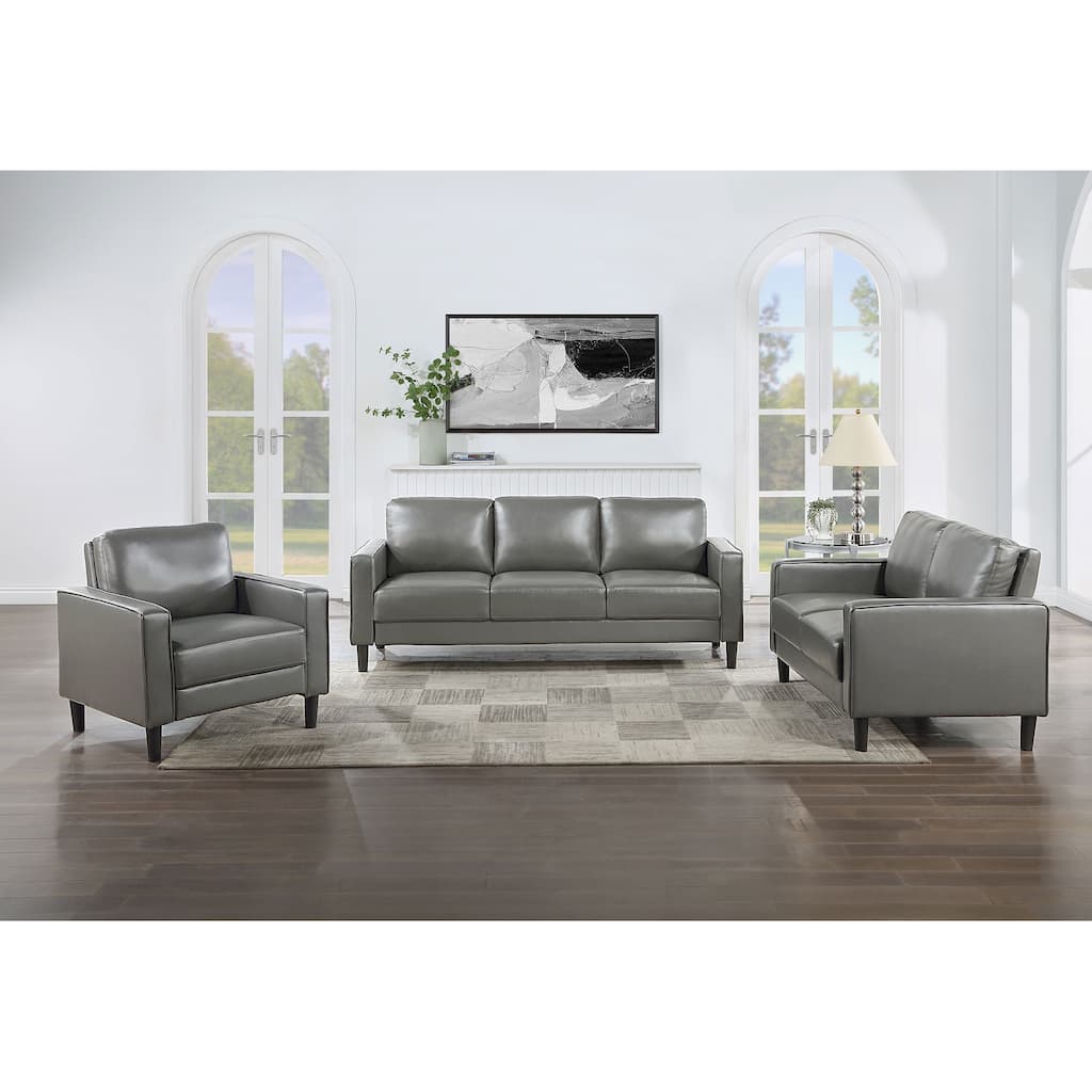 Ruth Transitional Upholstered Track Arm Sofa Set