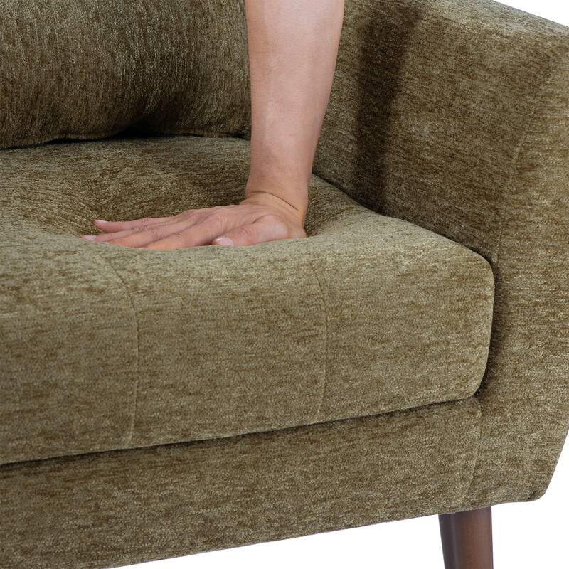 Desk Chair Olive Green Upholstered Arm Chair Office Chair Club Chair