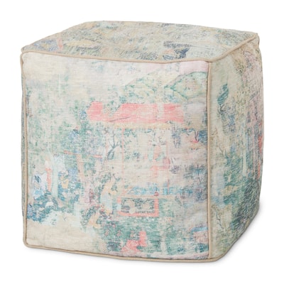 Alexander Home Abstract Oriental Woven Pouf
