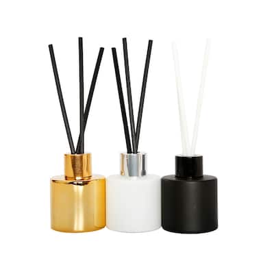 S/3 Diffusers- White/Black/Gold - Assorted Scents
