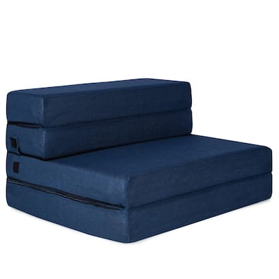 Milliard Tri-Fold Foam Folding Mattress and Sofa Bed for Guests (cot)