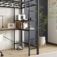 preview thumbnail 6 of 7, Twin Size Loft Bed with L Shaped Desk and Shelves,Charging Station
