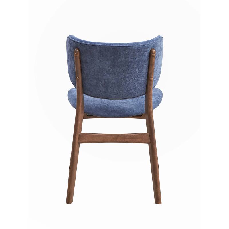 Green and Walnut Padded Side Chair (Set of 2)