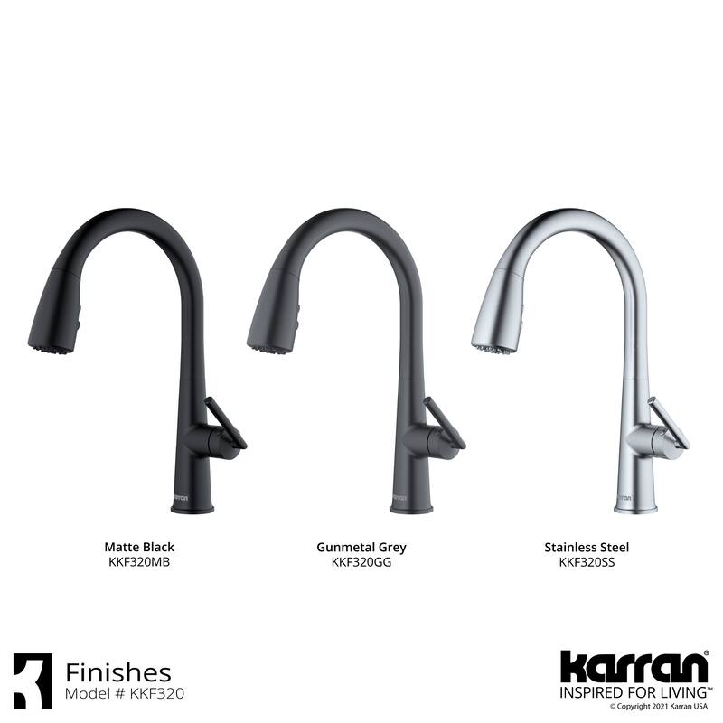 Karran Kentland One-Handle Pull Down Dual Function Sprayer Kitchen Faucet