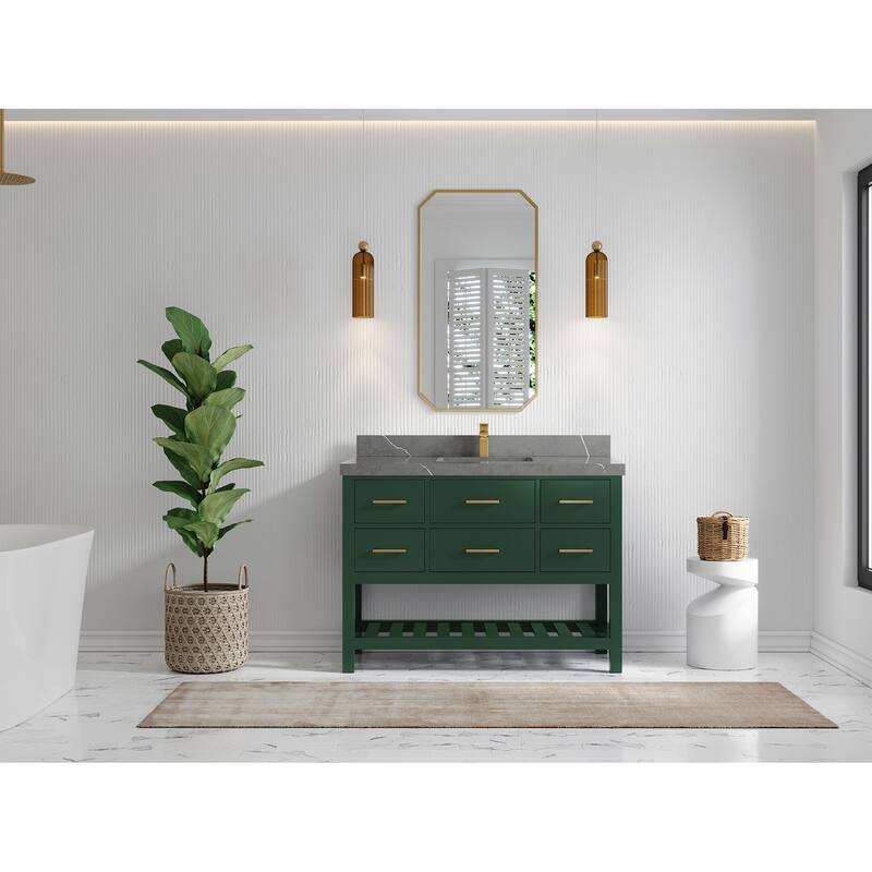 Willow Collections 48 in. W x 22 in. D Parker Single Sink Bathroom Vanity with Countertop