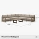 preview thumbnail 21 of 30, PURPLE LEAF Caesar L-Shaped Khaki Outdoor Couch with 9.6" Thick for Yard Porch Deck Patio Conversation Sets
