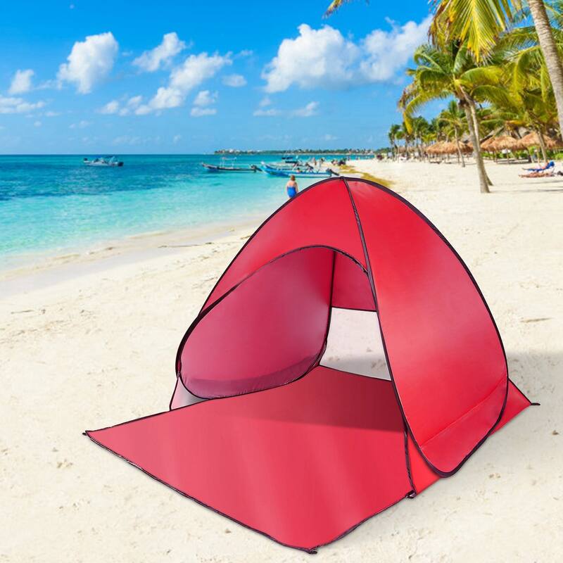 Pop Up Beach Tent Sun Shade Shelter Anti-UV Waterproof 2-3 Person - 64.96 x 59.06 x 43.31in