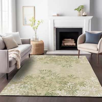 Premium Washable Super Soft Floral Imprints Mayfield Rug