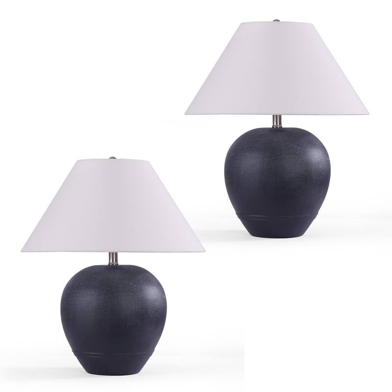 Ceramic Table Lamp with Linen Shade