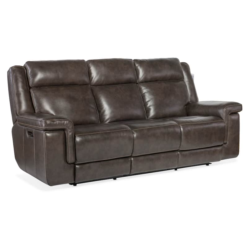 Hooker Furniture SS705-MONTEL-POWER-SOFA Montel 88" Wide Leather Power - Cosmos Cocoa