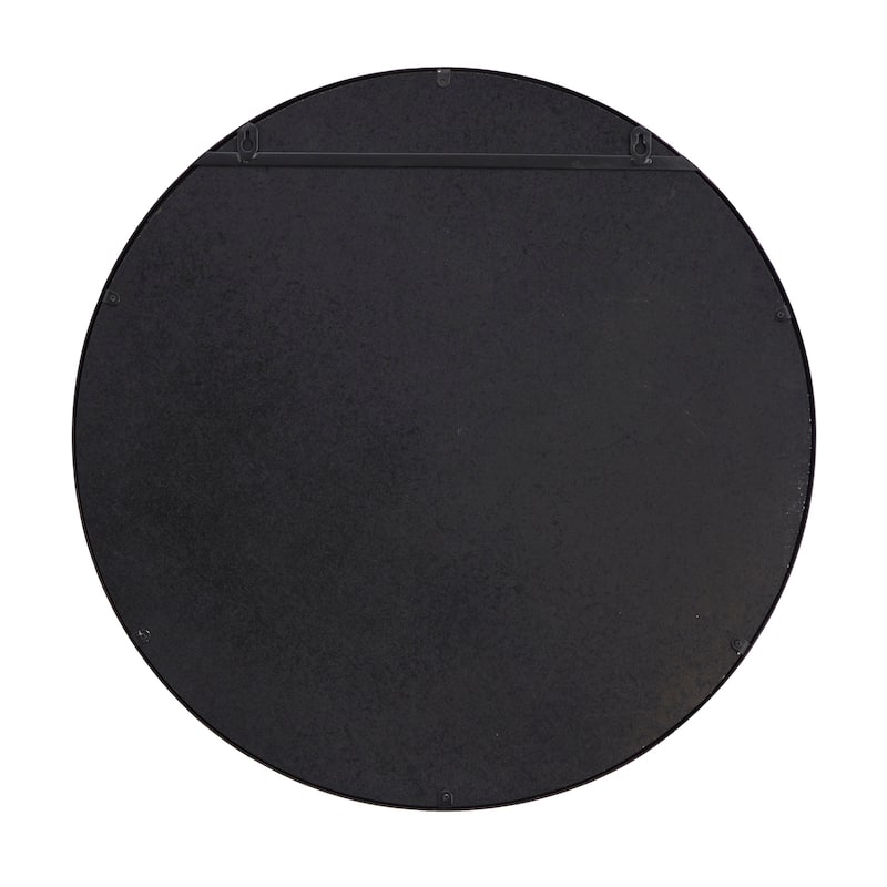 Metal 1 Shelf Wall Mirror - Black - Roche River Decor - 5"W x 24"L x 24"H