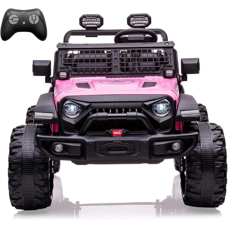 2 Seaters 20" Large Seat 24V Kids Ride On Car with Remote Control - Pink