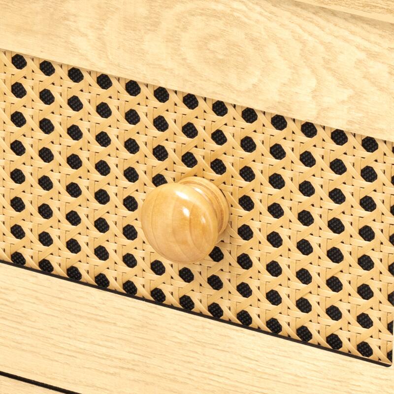 VredHom 6-Drawer PE Rattan Storage Cabinet Closet Dresser