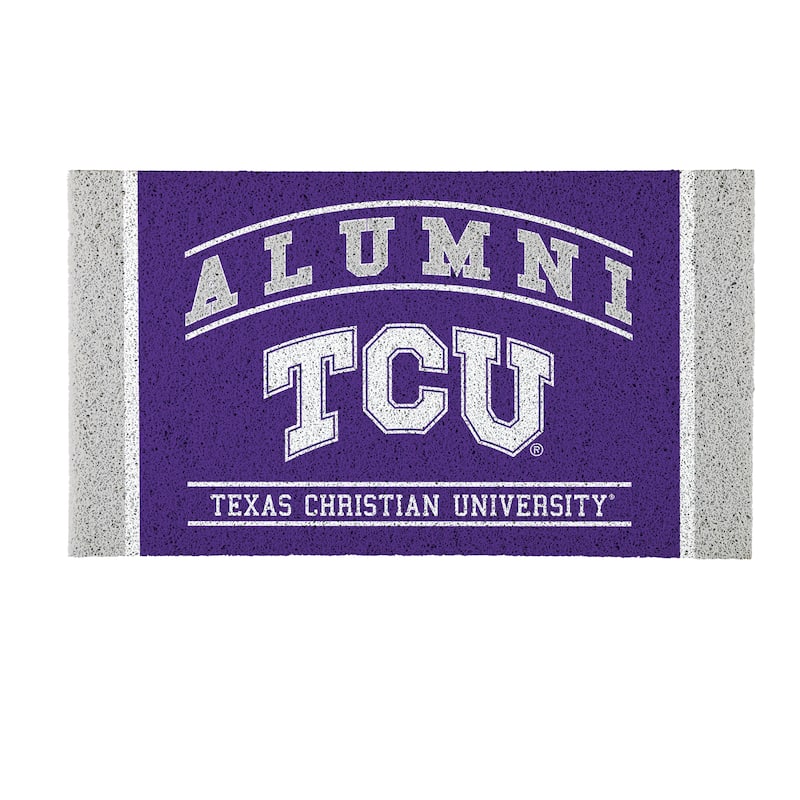 28 in. x 16 in. Texas Christian University Alumni Full Color PVC Door Mat
