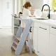 preview thumbnail 6 of 24, Kids Step Stool for Ages 3+ by Comfy Cubs Pacific Blue