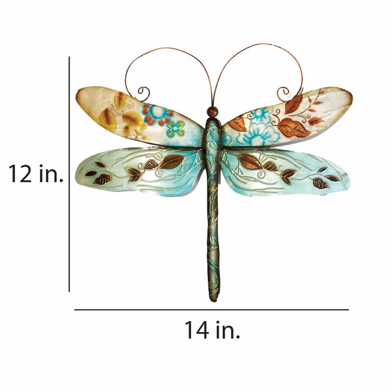 Dragonfly Wall Decor Blue And Pearl