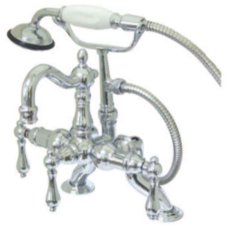 Kingston Brass Vintage Deck Mounted Clawfoot Tub Filler with Built-In