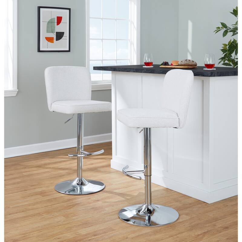 Porch & Den Holden Adjustable Bar Stool with Rounded T Footrest (Set of 2)