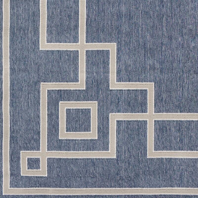 Livabliss Odette Greek Key Border Indoor/ Outdoor Area Rug