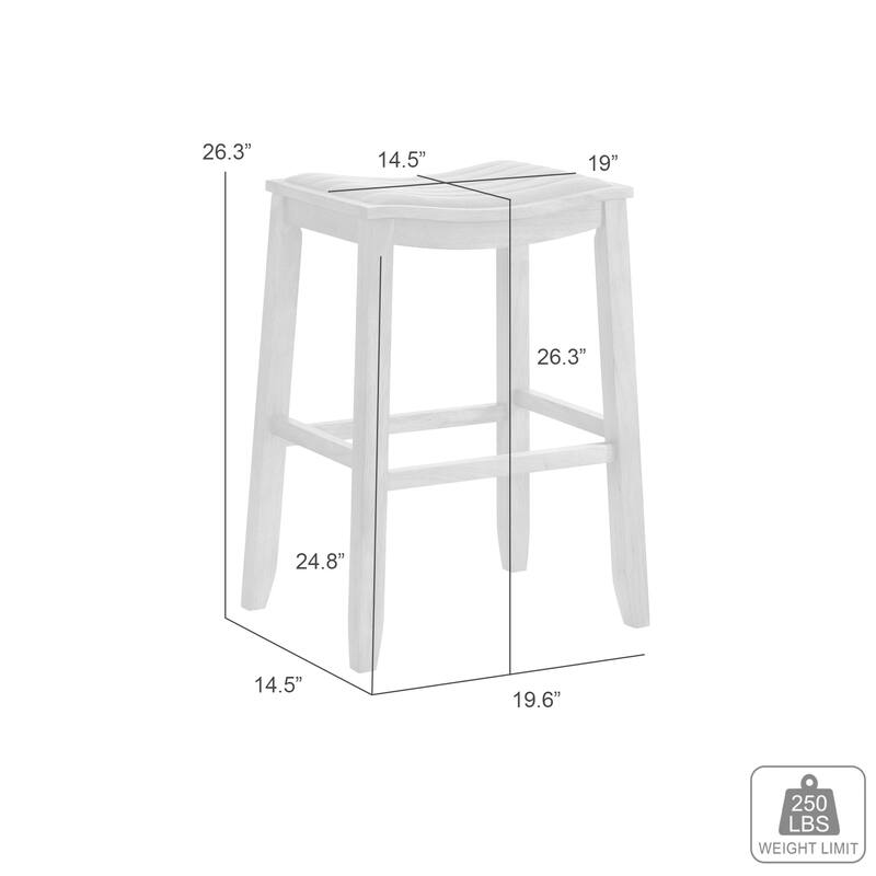 Iyani Backless Bar Stool, Counter Height Kitchen Stool with Wood Legs