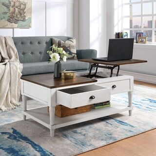 Modern Lift Top Coffee Table with 1 Drawer and Bottom Shelf - Bed Bath ...