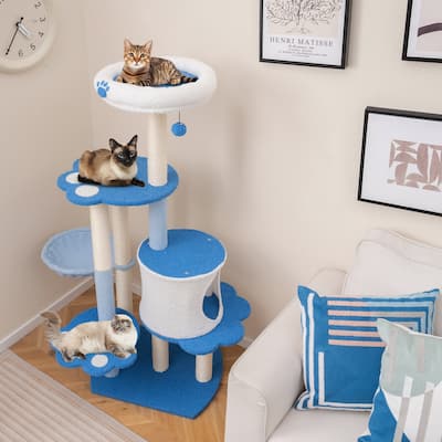 54 Inches Tall Modern Cat Tree Tower for Indoor Cats