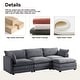 preview thumbnail 139 of 150, Corduroy Sectional Sofa with Removable Ottomans & Ultra-soft Cushions for Living Room & Bedroom