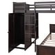 preview thumbnail 12 of 12, Contemporary Design Full Size Loft Bed with A Twin Stand-Alone Bed,Wardrobe with Desk and Double-Deck Shelf for Extra Space