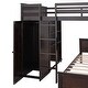preview thumbnail 13 of 13, Contemporary Full size Loft Bed with a Stand-alone bed, Shelves, Desk and Wardrobe, Health and Comfort, Maximized Space, Black
