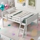 preview thumbnail 2 of 20, Modern Full Size Wood Low Loft Bed with Convertible Ladder Can be Placed on The Left or Right for Bedroom