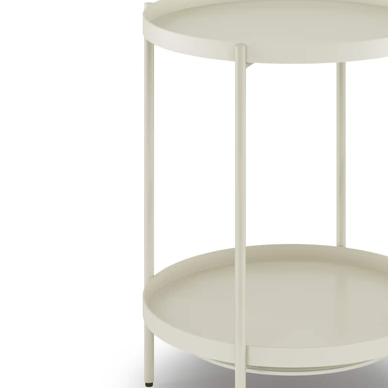 WYNDENHALL Lipton Industrial 17 inch Wide Metal End Table - 16.9"w x 16.9" d x 22.2" h