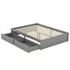 preview thumbnail 7 of 25, Full Size Daybed with Fence Guardrails and Drawers Floor Bed and Daybed, Gray