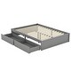 preview thumbnail 7 of 25, Full Size Wood Daybed with Fence Guardrails and 2 Drawers Split into Independent Floor Bed and Daybed, Gray