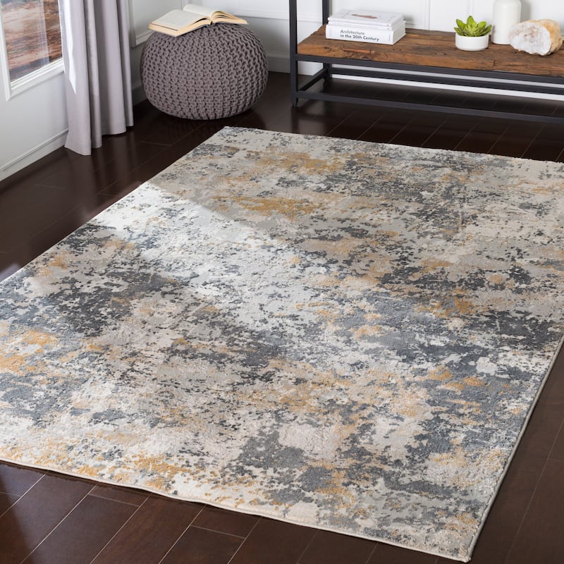 Artistic Weavers Imaculada Modern Area Rug - 9' x 12' 3" - Yellow/Grey