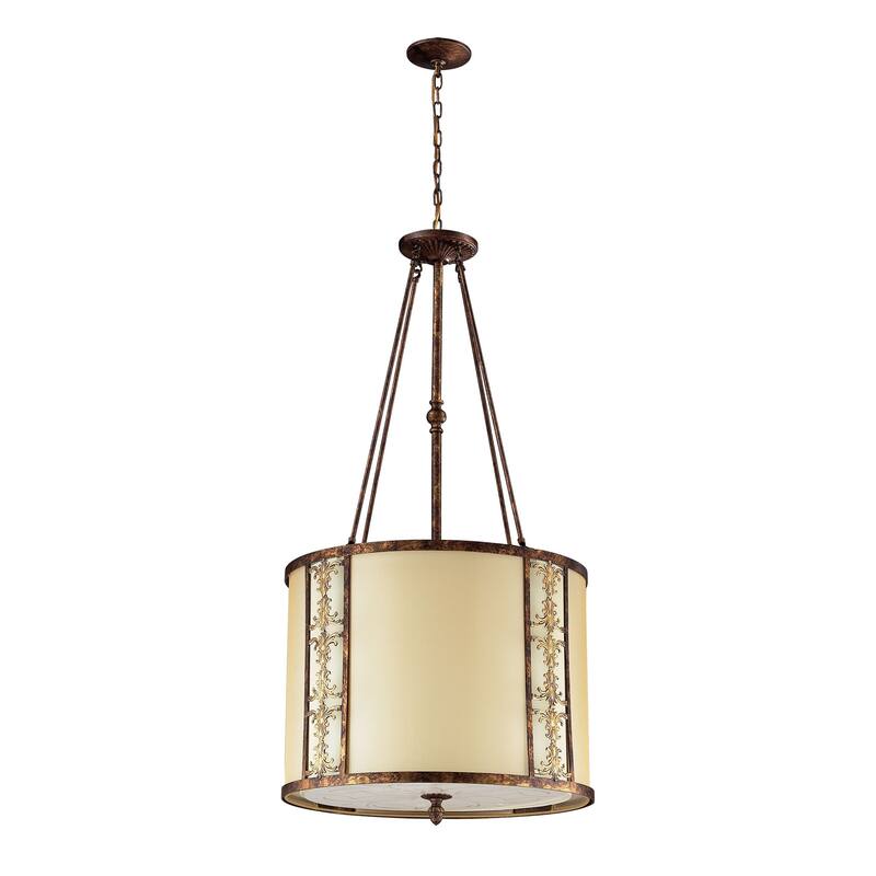 Frederick 23-inch Wide 8-Light Pendant in Spanish Bronze - 23in W x 23in D x 46in H - Brown