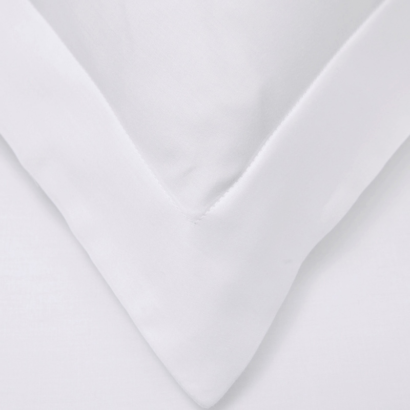 Superior 300 Thread Count Combed Cotton Sateen Duvet Cover Set - White - Full - Queen