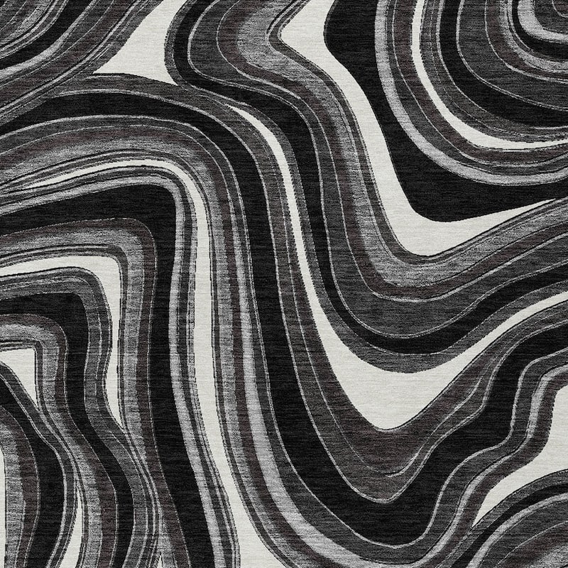 HomeRoots Abstract Transitional Rectangle Outdoor Rug