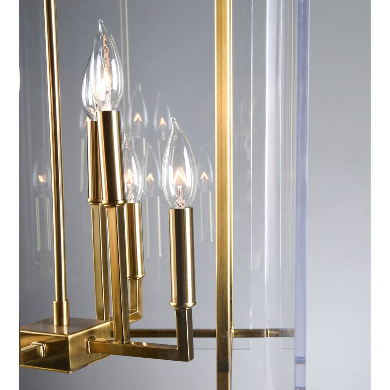 Lena 8-Light Iron and Acrylic Chandelier by Kosas Home - 24Hx18Wx18D