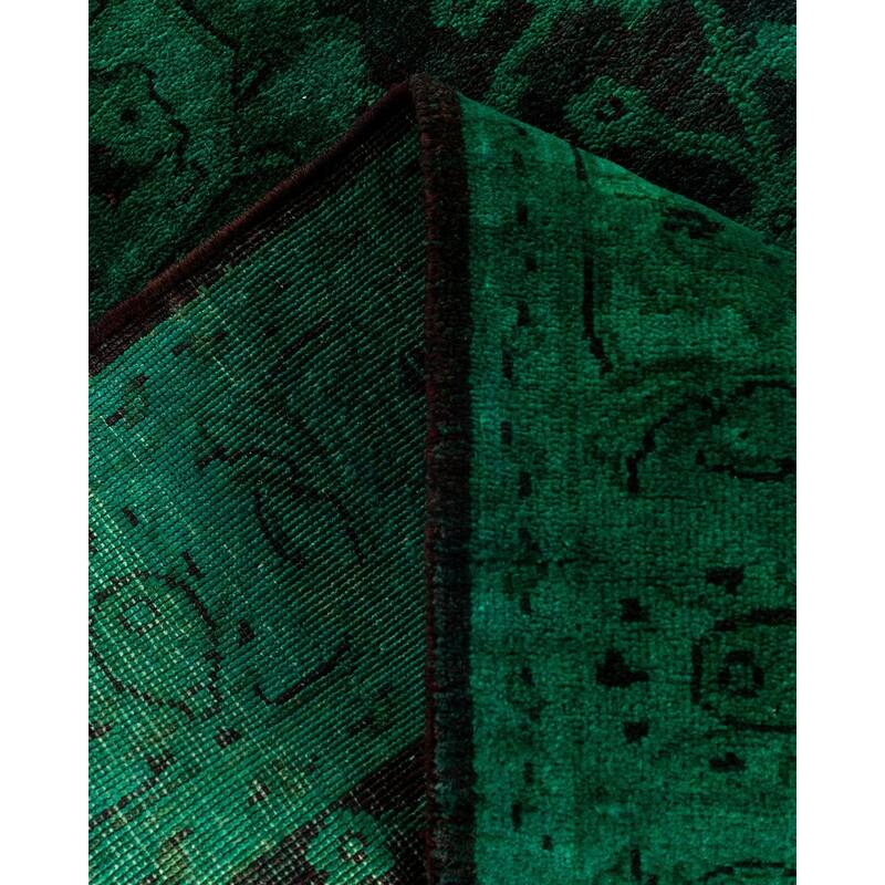 Contemporary Overdyed Wool Hand Knotted Runner - 2' 8" x 14' 0"