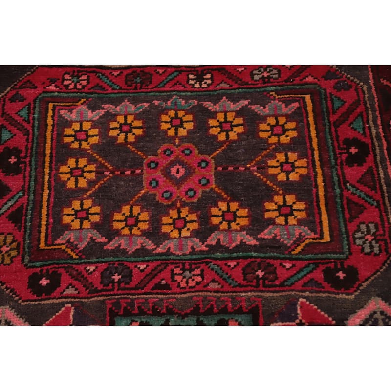 Hand Knotted Oriental 100% Wool Carpet Traditional Tribal Greys & Charcoal Ardebil Runner Rug - 10' 1'' X 2' 7''