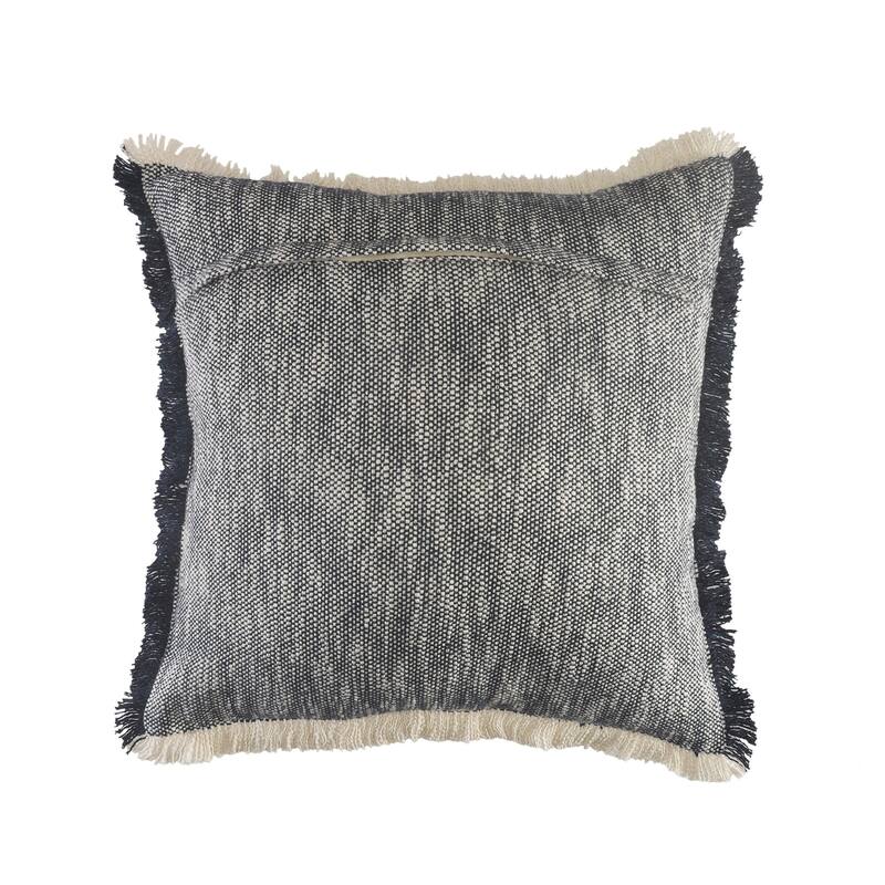 Sevita Two-Tone Cotton Fringe Throw Pillow