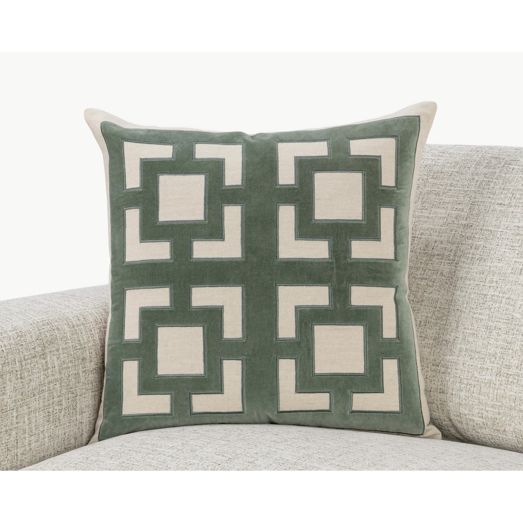 Villa by Classic Home Corbin Cotton Blend Throw Pillow