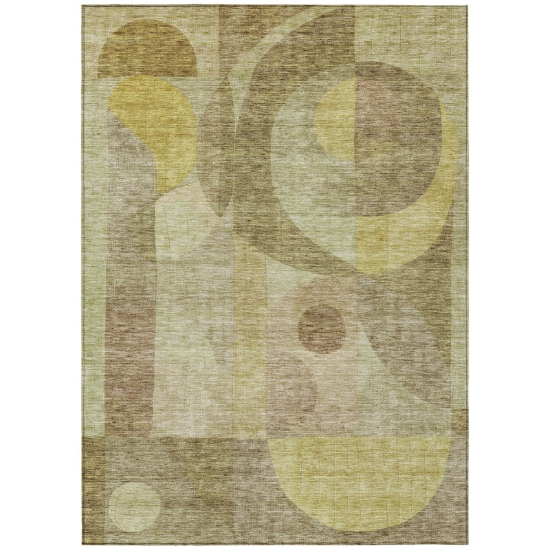 HomeRoots Abstract Transitional Rectangle Outdoor Rug