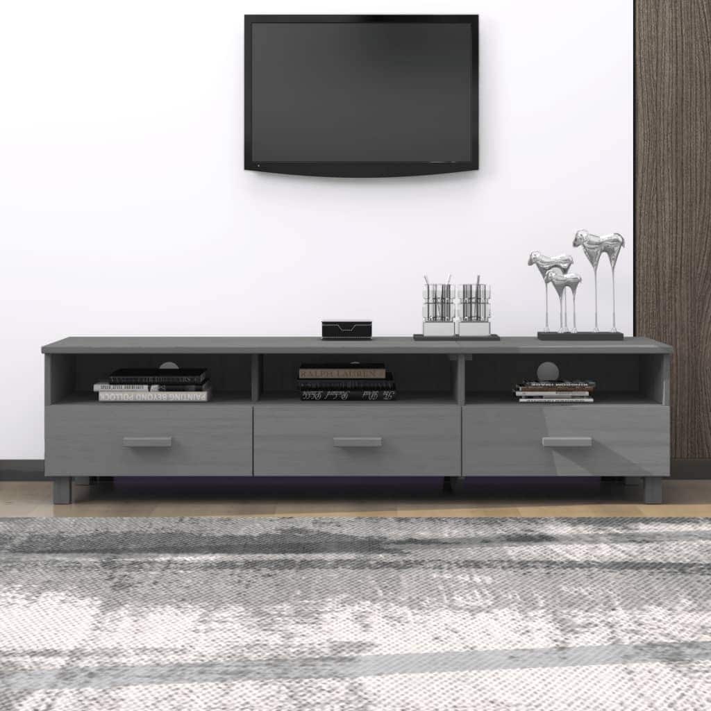vidaXL TV Stand TV Console Sideboard TV Unit Cupboard HAMAR Solid Wood Pine - 62.2"x15.7"x15.7"